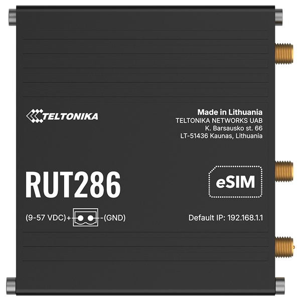 Teltonika RUT286 eSIM industrial router for global IoT deployments