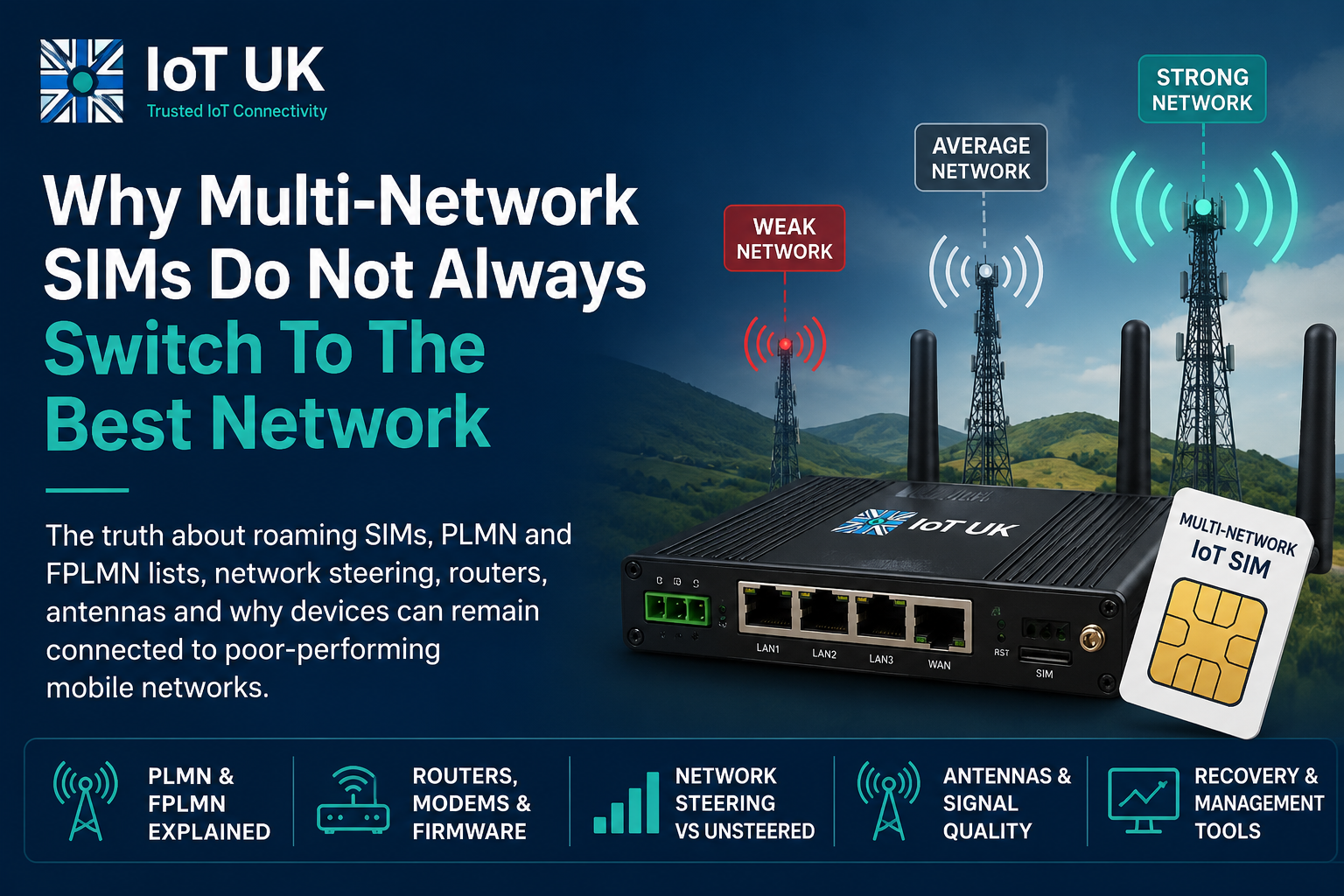 Multi-Network SIM Roaming SIM not switching network issues